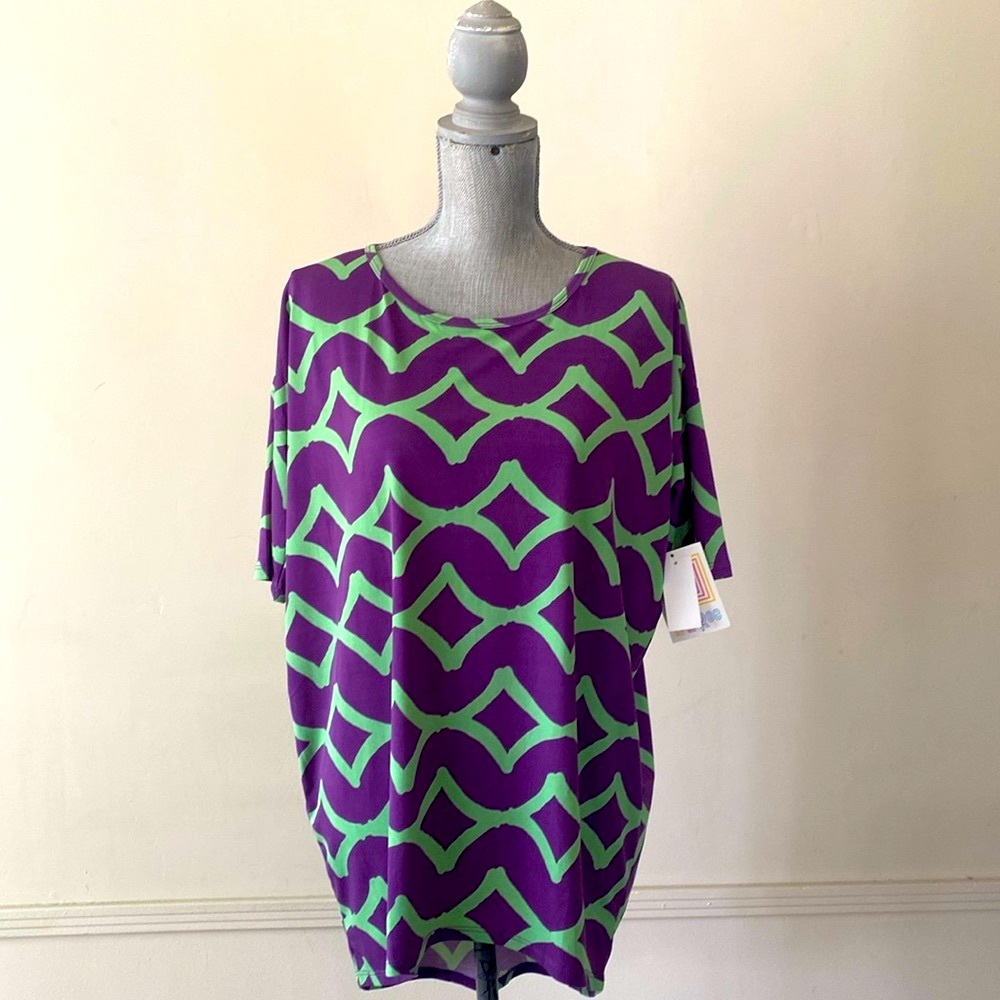 LuLaRoe “IRMA” HIGH-LOW TUNIC OVERSIZED TOP SIZE EXTRA SMALL 🌟NWT🌟